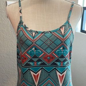 Final Cut! L&B Lucky & Blessed Aztec Tank Top in Medium